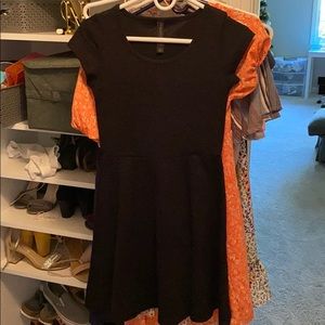 black detailed dress